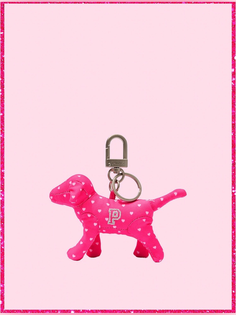 VS PINK X ELLE WOODS LEGALLY BLONDE MICRO DOG KEYCHAIN POLKA DOTS SOLD OUT NWT - Picture 2 of 2